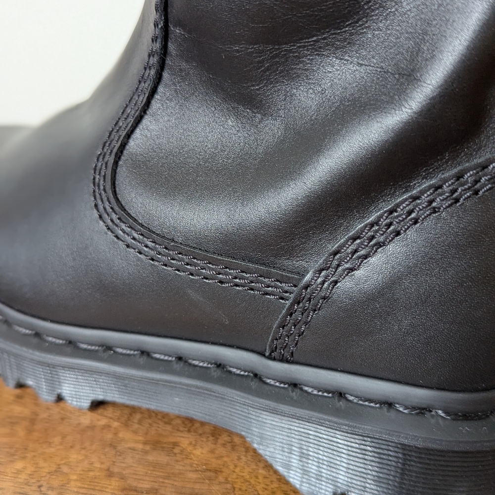 NEW Anistone Lo Leather Biker Boots W 7/ M 6Color: BLACK MILLED NAPPA — Wanama - Picture 9 of 16